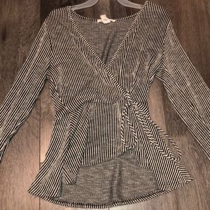 wrap long sleeve tee